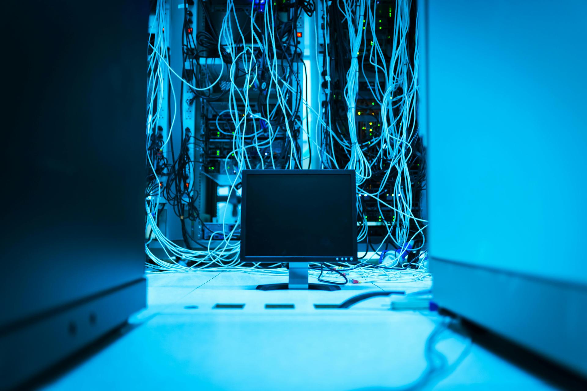 Photo of computer in a server room